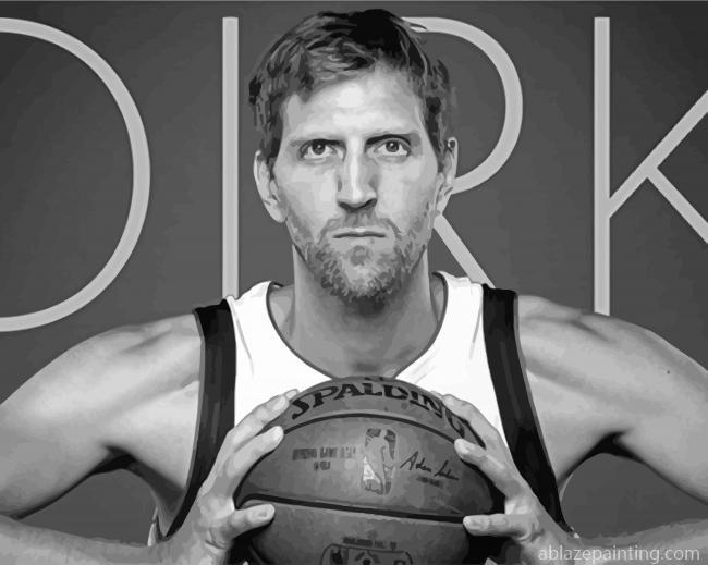 Black And White Dirk Nowitzki Paint By Numbers.jpg