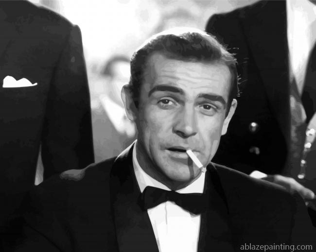 Young Sean Connery In Black And White Paint By Numbers.jpg
