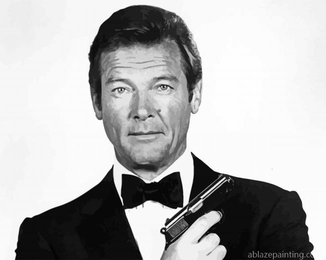 Monochrome Roger Moore Paint By Numbers.jpg