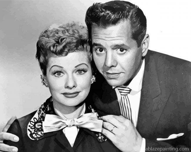 Black And White Lucy And Desi Paint By Numbers.jpg