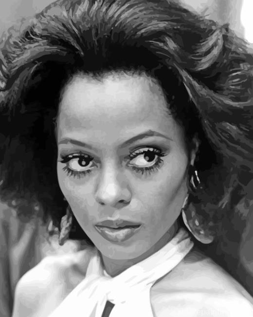Black And White Diana Ross Paint By Numbers.jpg