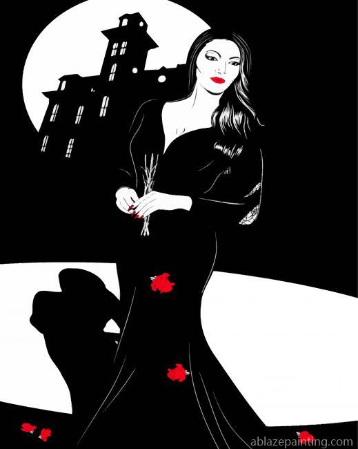 Illustration Morticia Addams Paint By Numbers.jpg