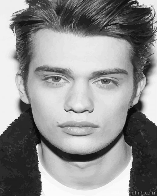 Black And White Handsome Nicholas Galitzine Paint By Numbers.jpg