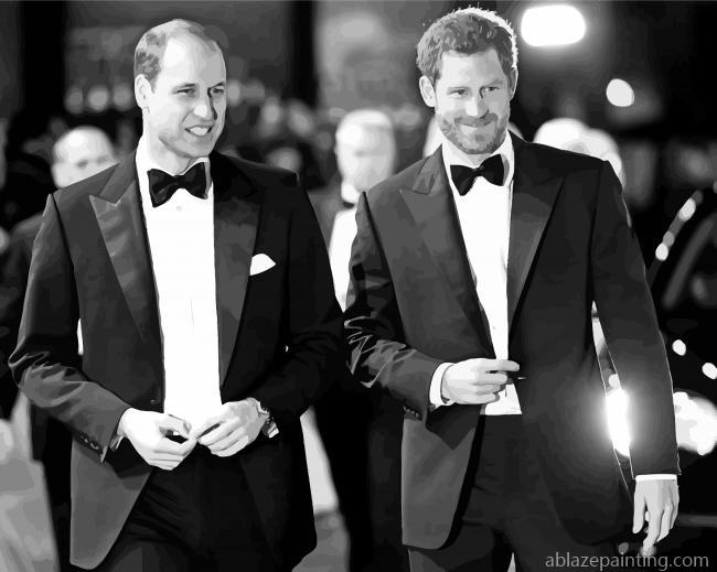 Black And White Prince William And Harry Paint By Numbers.jpg