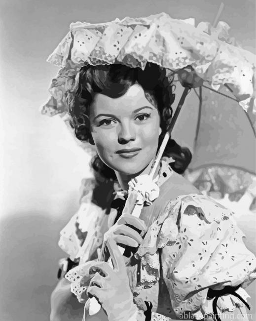 Monochrome Classic Shirley Temple Paint By Numbers.jpg