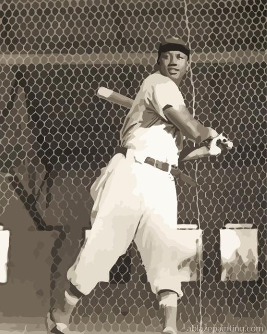 Josh Gibson Player Black And White Paint By Numbers.jpg