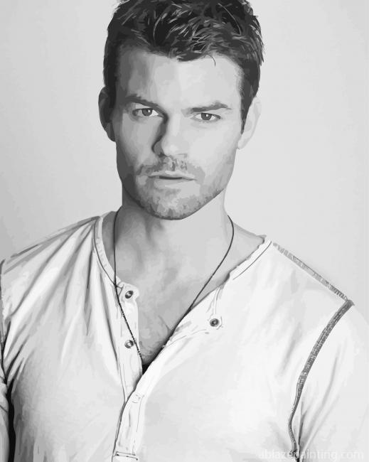 Black And White Canadian Actor Daniel Gillies Paint By Numbers.jpg