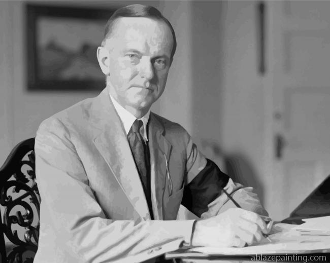 Black And White Calvin Coolidge Paint By Numbers.jpg