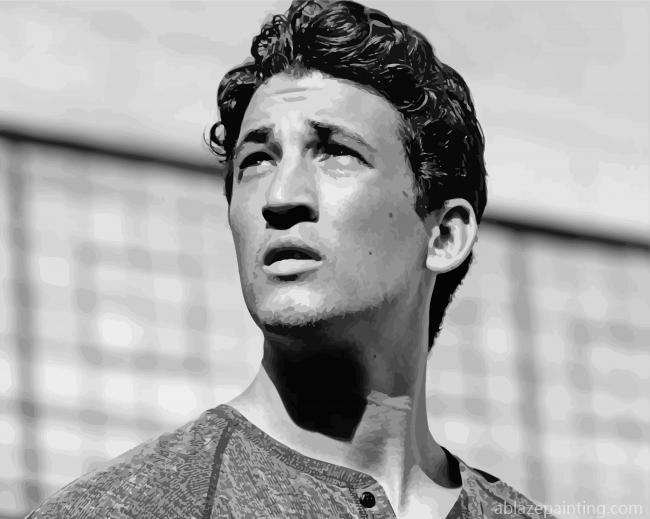 Black And White Miles Teller Paint By Numbers.jpg