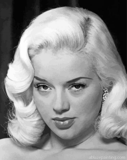 Black And White Actress Diana Dors Paint By Numbers.jpg