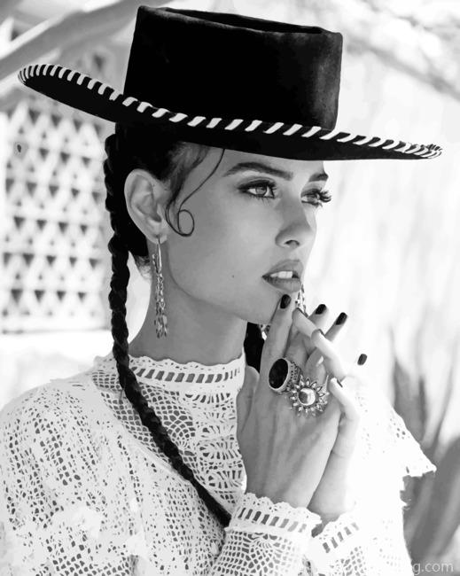 Black And White Mexican Girl New Paint By Numbers.jpg