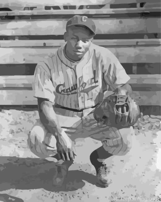Josh Gibson Black And White Paint By Numbers.jpg