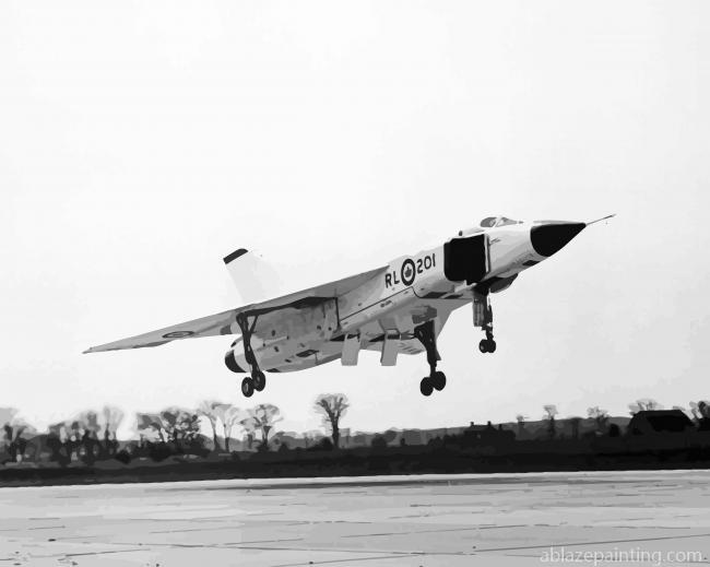 Black And White Avro Arrow Paint By Numbers.jpg
