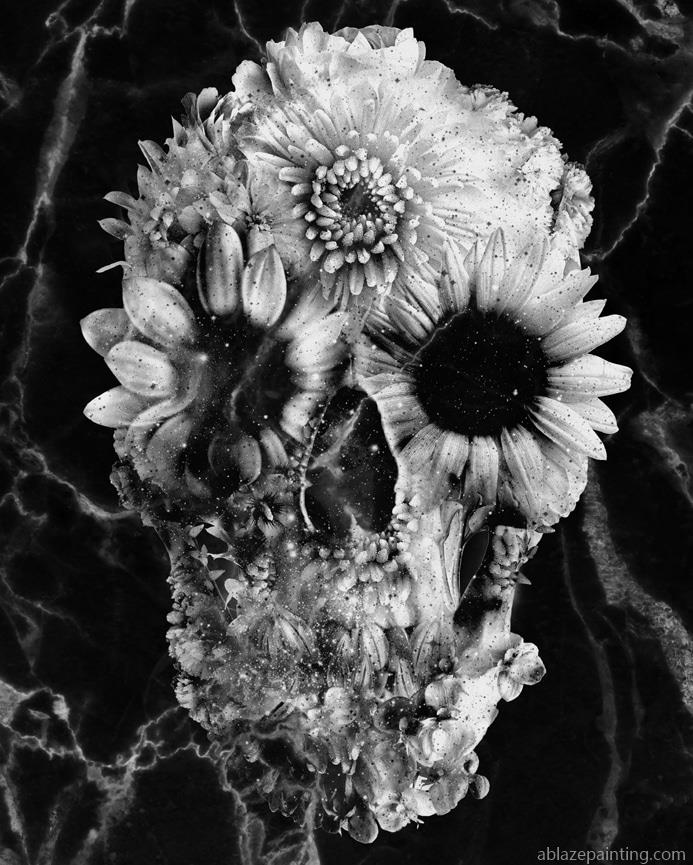 Floral Skull Marble Flowers Paint By Numbers.jpg