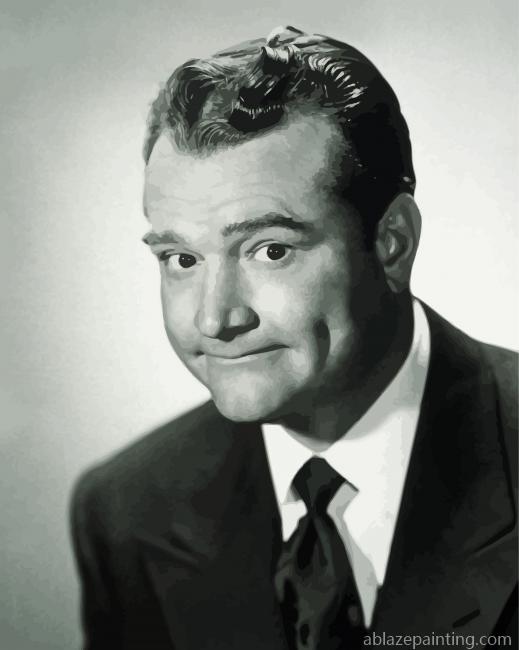 Monochrome Red Skelton Paint By Numbers.jpg