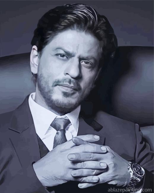 Black And White Shahrukh Khan Paint By Numbers.jpg