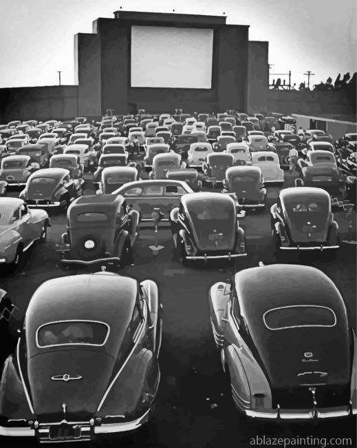 Classic Cars In Drive Ins Paint By Numbers.jpg