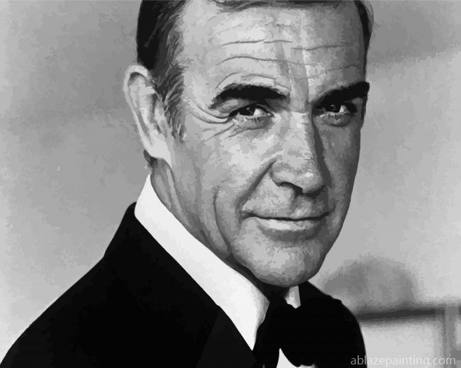 Sean Connery In Black And White Paint By Numbers.jpg