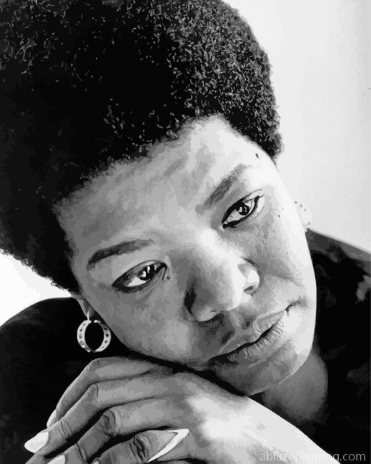 Black And White Maya Angelou Paint By Numbers.jpg