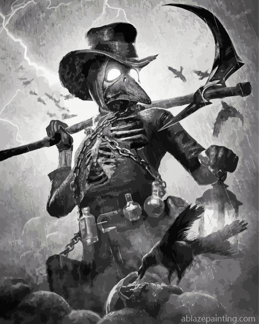 Black And White Plague Doctor Paint By Numbers.jpg