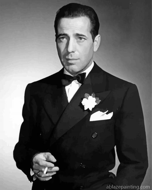 Black And White Humphrey Bogart Paint By Numbers.jpg