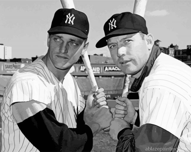 Monochrome Mickey Mantle And Roger Maris Paint By Numbers.jpg