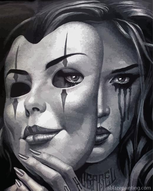 Sad Girl With Mask Paint By Numbers.jpg