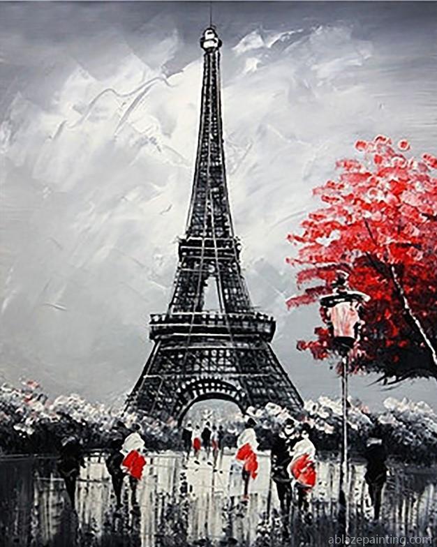 Black And White Paris Eiffel Tower Paint By Numbers.jpg
