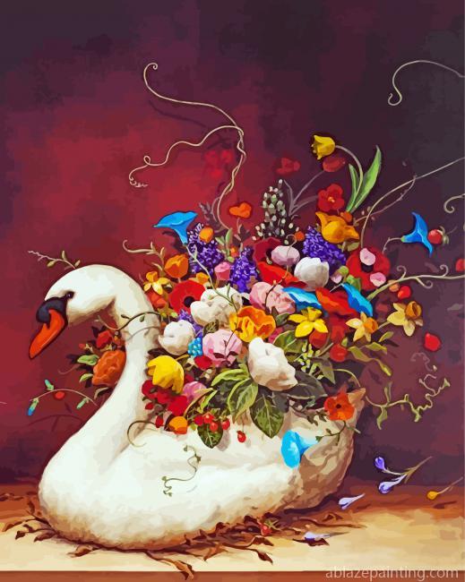 Floral Swan Bird Paint By Numbers.jpg