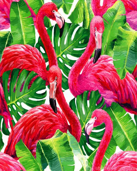 Flamingos In Monstera Plants Paint By Numbers.jpg