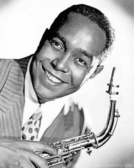 Black And White Charlie Parker Paint By Numbers.jpg