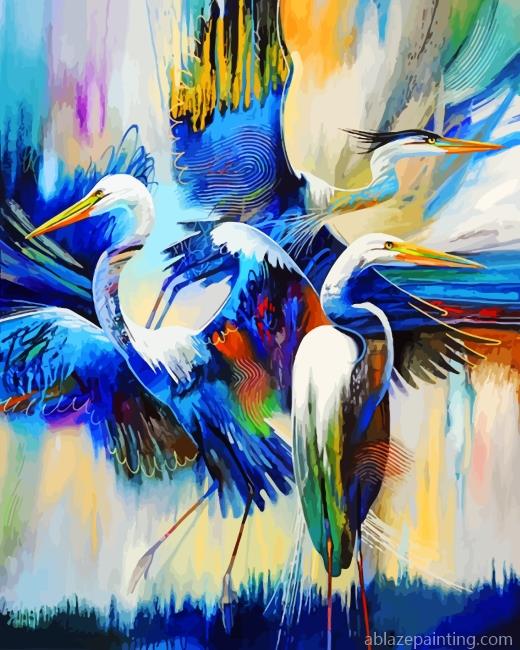 Abstract Storks Birds Paint By Numbers.jpg