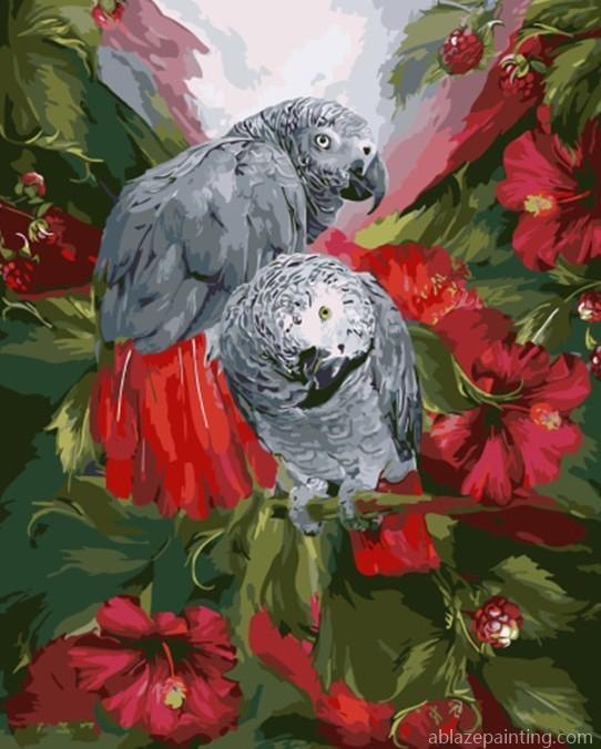 Gray Parrots Paint By Numbers.jpg