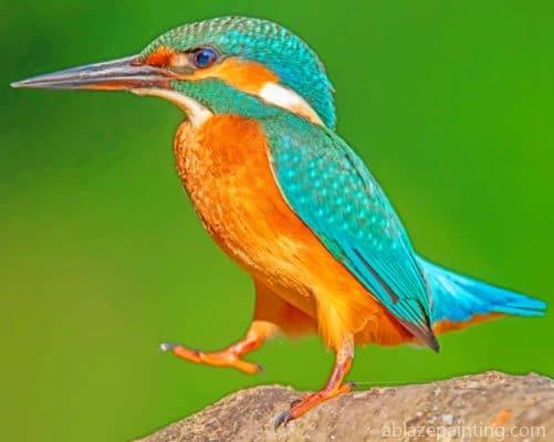Kingfisher Standing On Rock Paint By Numbers.jpg
