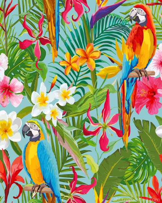 Tropical Parrots Art Paint By Numbers.jpg