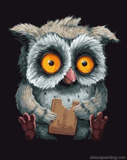 Owl Eating Biscuit Paint By Numbers.jpg