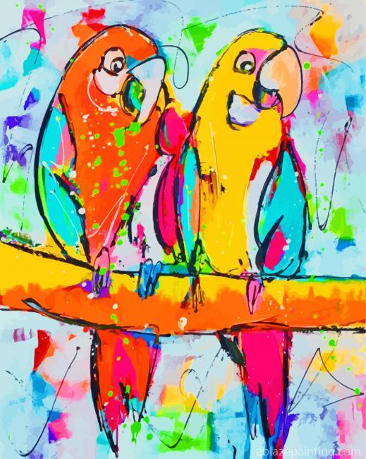 Colorful Parrots Art Paint By Numbers.jpg