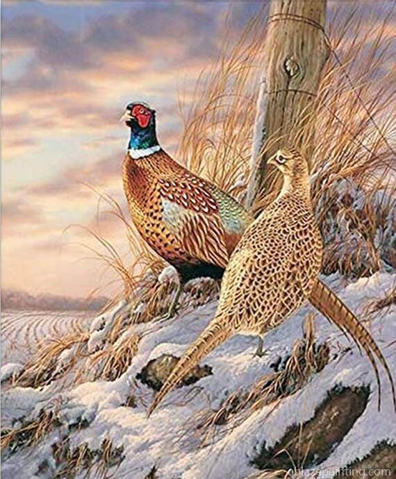Quails In Snow Paint By Numbers.jpg