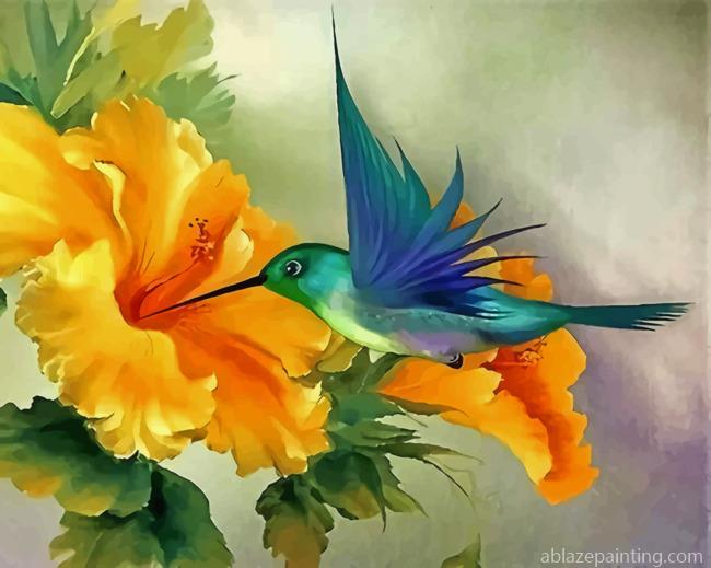 Hummingbird And Yellow Flower Paint By Numbers.jpg