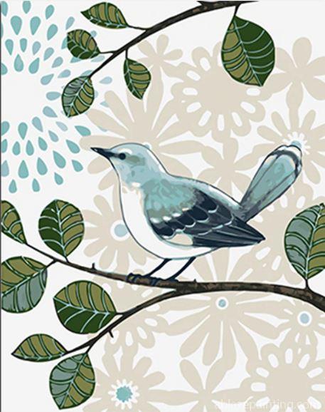 Blue Bird On Tree Paint By Numbers.jpg