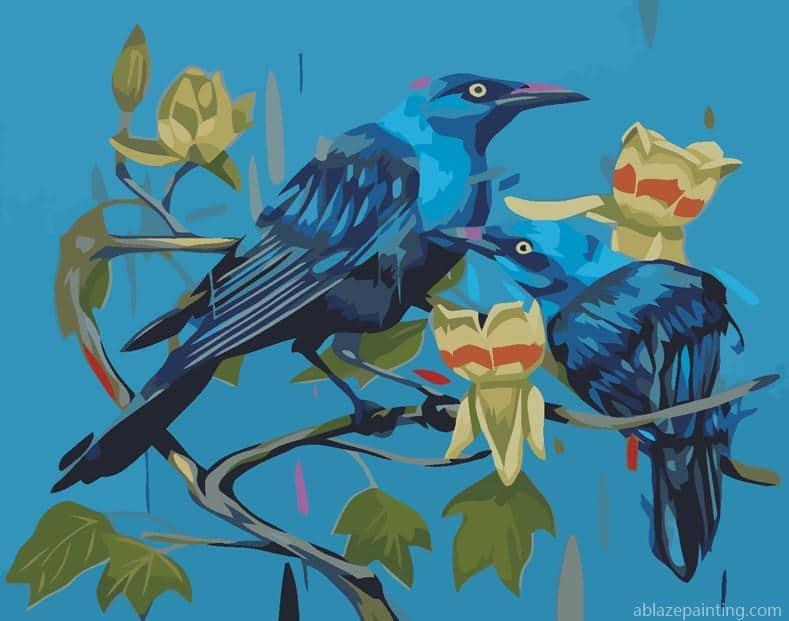 Blue Crow Birds Paint By Numbers.jpg