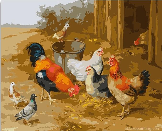 Chickens And Pigeons Paint By Numbers.jpg