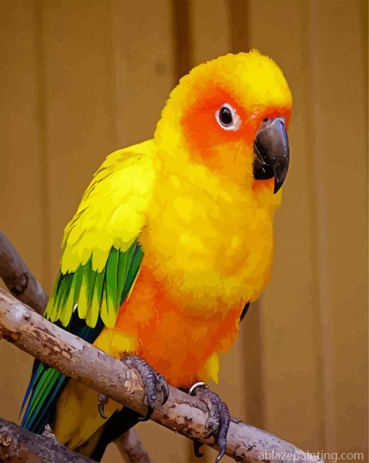 Yellow Conure Bird Paint By Numbers.jpg