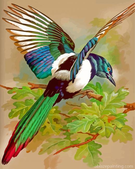 Aesthetic Magpie Bird Paint By Numbers.jpg