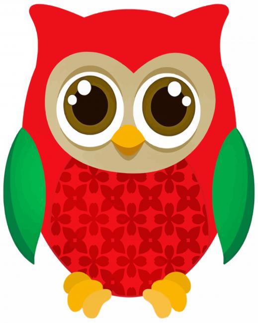 Red Owl Bird Paint By Numbers.jpg