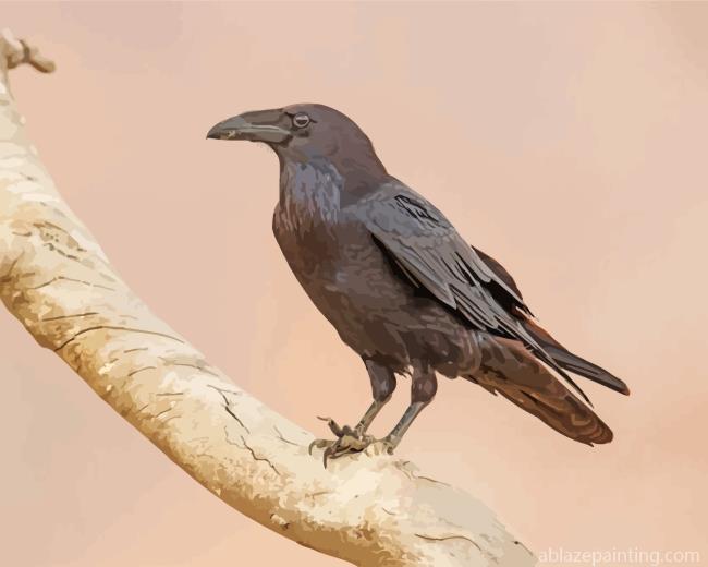 Black Raven On Branch Paint By Numbers.jpg
