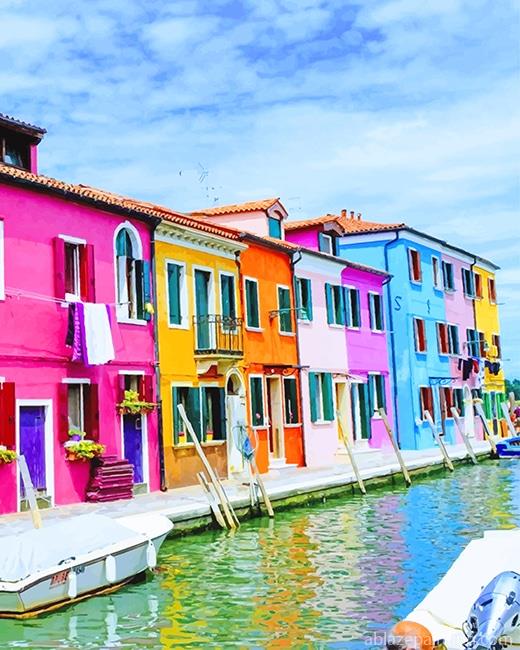 Colorful Buildings Burano Paint By Numbers.jpg