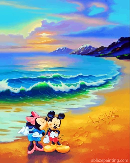 Mickey And Minnie Mouse In Beach Paint By Numbers.jpg