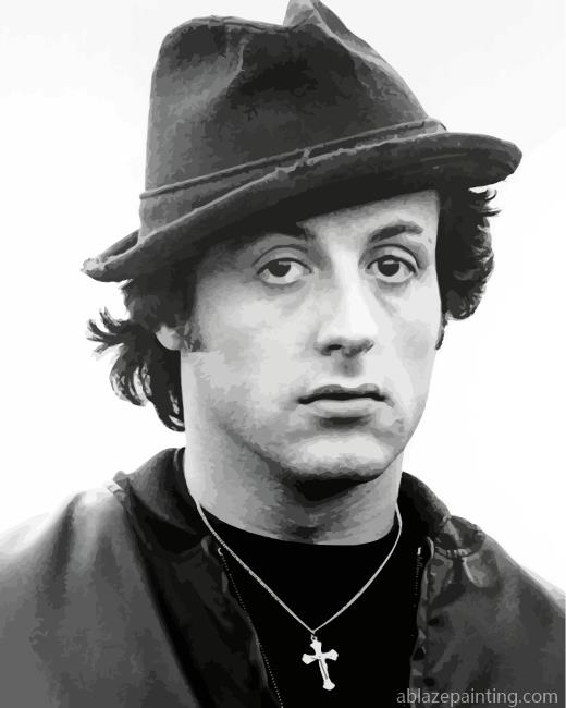 Black And White Rocky Balboa Paint By Numbers.jpg