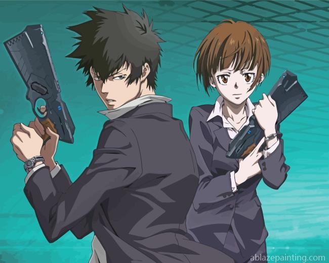 Akane Tsunemori And Shinya Kogami Paint By Numbers.jpg